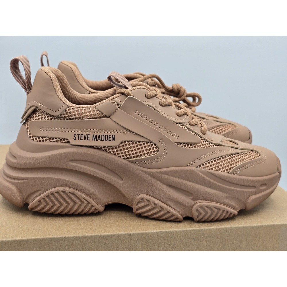 Womens Steve Madden Possession Sneakers - Almond Brown - Sz 7.5 - Picture 9 of 13